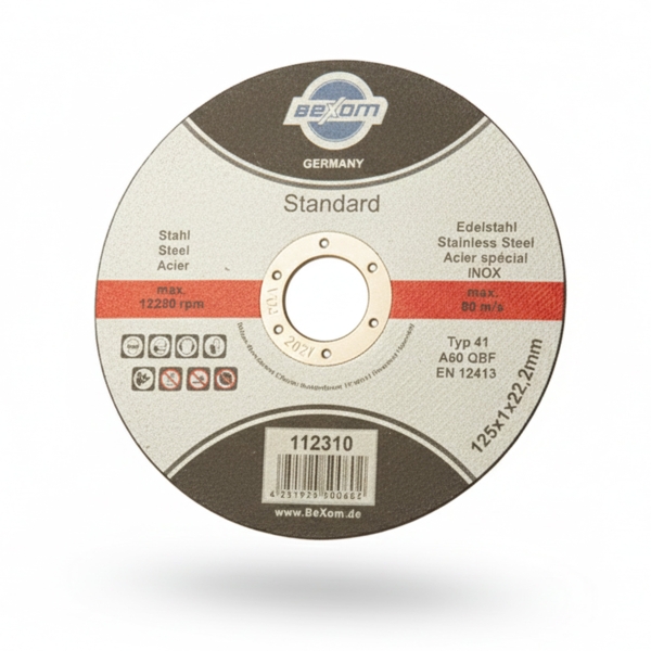 Trennscheibe 125x1mm für Stahl, Metall, Edelstahl, INOX und VA